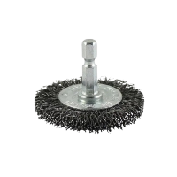 SIT 50mm x 9mm x 6mm Shaft Steel Crimped Wheel Brush GG52