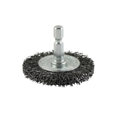 SIT 50mm x 9mm x 6mm Shaft Steel Crimped Wheel Brush GG52