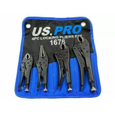 US PRO 4PC Locking Pliers Set