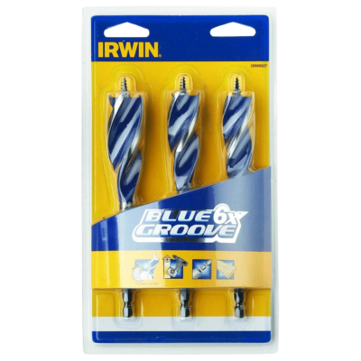 Irwin 3pc Blue Groove Auger Bit Set