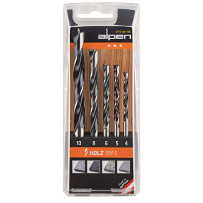 Alpen 5pc Dowel Drill Bit Set