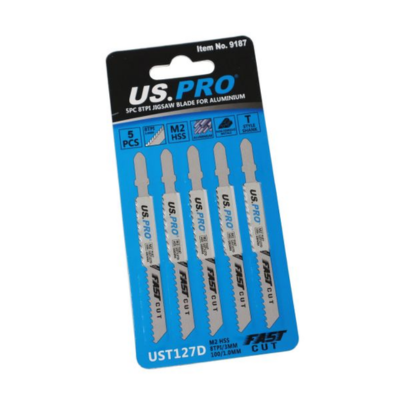 US PRO 5PC UST127D 100MM 8TPI Jigsaw Blade for Aluminium