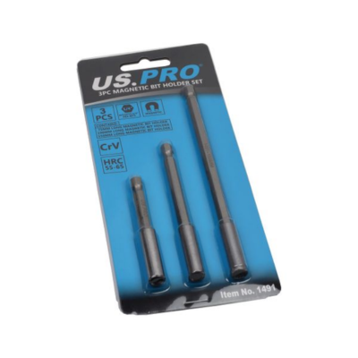 US PRO Box 10 - 3PC Magnetic Bit Holder Set