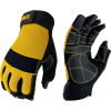 Dewalt Yellow/Black Performance 3 Finger Work Glove Large