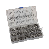 RESOLUT 500PC Assorted Hex Socket Button Head Screws & Nuts - A2 Stainless Steel