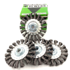 Vewerk 100mm x M14 Twist Knot Flat Wire Wheel Brush Box of 4