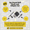 PTI 3pc Keyed Drill Chuck and Adaptor Set New Packaging